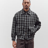Evan Kinori Zip Jacket Two, Yarn Dyed Check