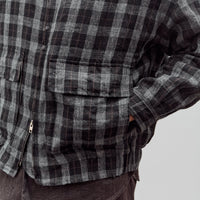 Evan Kinori Zip Jacket Two, Yarn Dyed Check