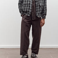 Evan Kinori Two Pleat Pant, Worsted Wool / Linen Canvas