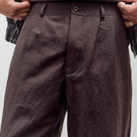 Evan Kinori Two Pleat Pant, Worsted Wool / Linen Canvas
