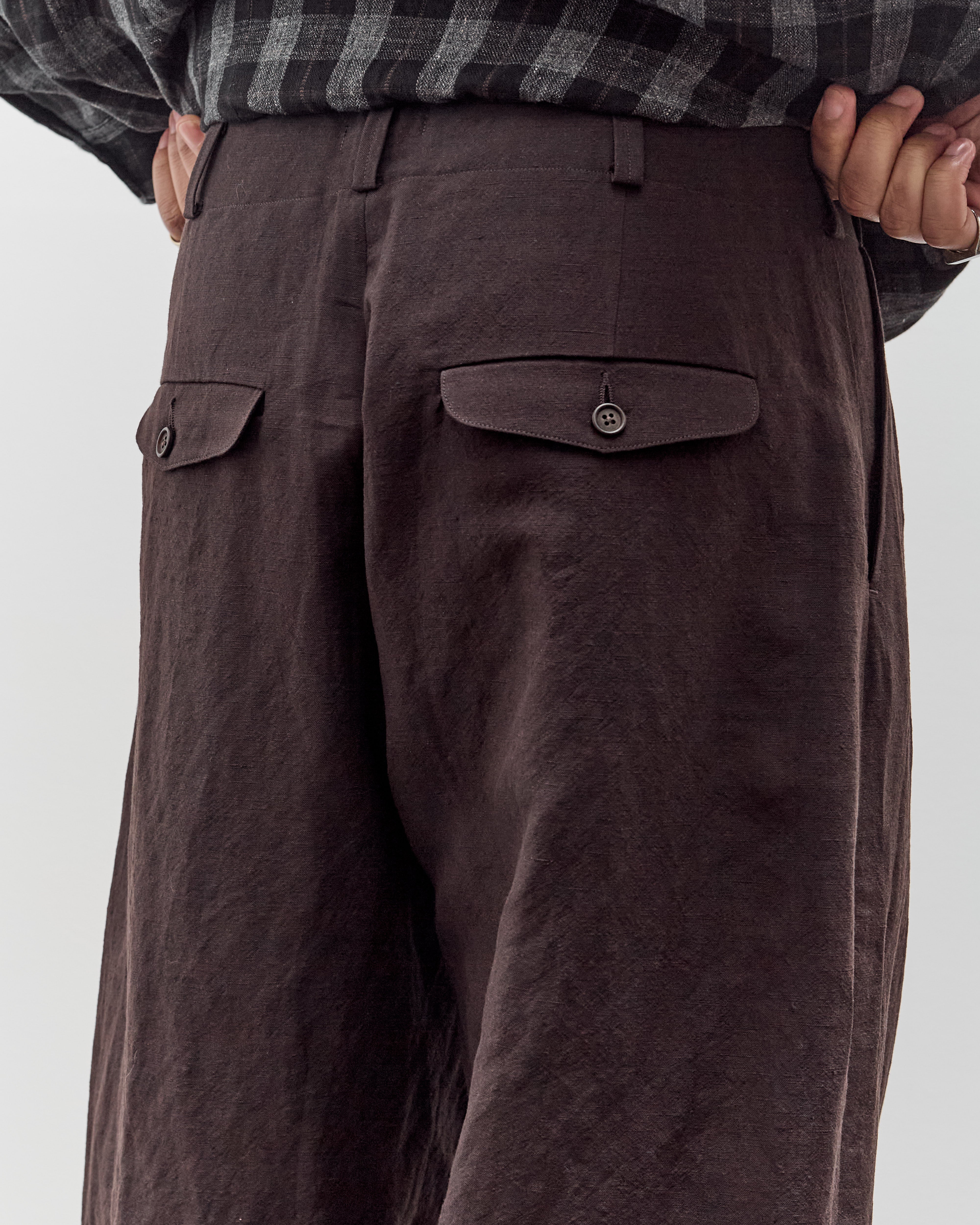 Evan Kinori Two Pleat Pant, Worsted Wool / Linen Canvas – Glasswing