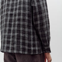 Evan Kinori Flat Hem Shirt, Yarn Dyed Check