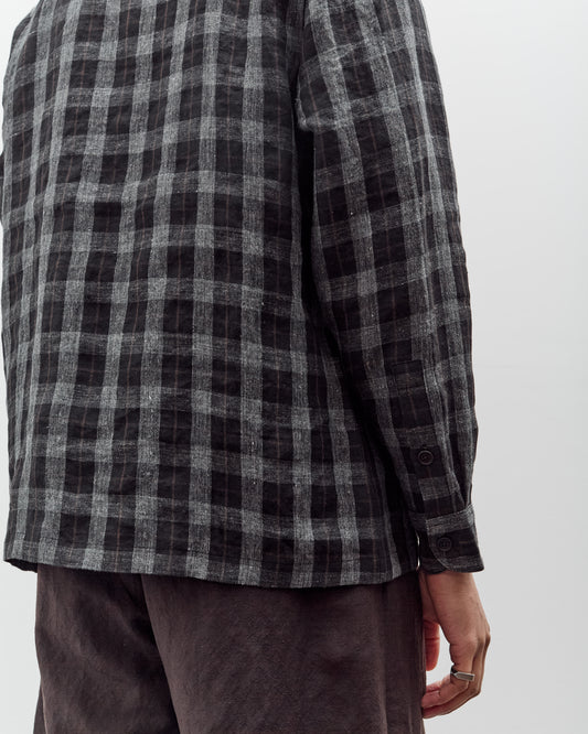 Evan Kinori Flat Hem Shirt, Yarn Dyed Check