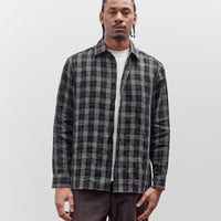 Evan Kinori Flat Hem Shirt, Yarn Dyed Check