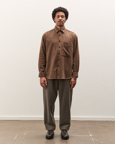 Evan Kinori Big Shirt Two, Brown Puppytooth