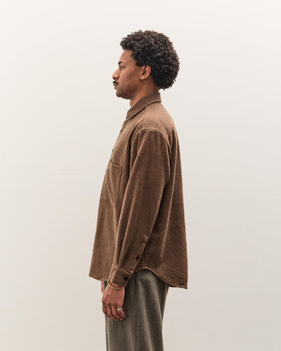 Evan Kinori Big Shirt Two, Brown Puppytooth