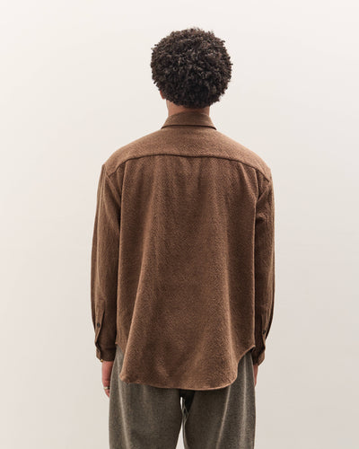 Evan Kinori Big Shirt Two, Brown Puppytooth