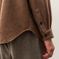 Evan Kinori Big Shirt Two, Brown Puppytooth