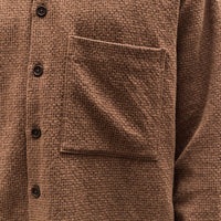 Evan Kinori Big Shirt Two, Brown Puppytooth