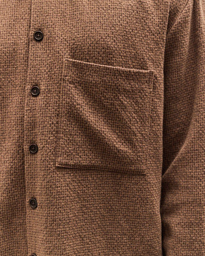Evan Kinori Big Shirt Two, Brown Puppytooth