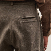 Evan Kinori Single Pleat Pant, Mid-Grey