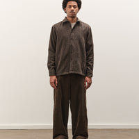 Evan Kinori Flat Front Pant, Brown Corduroy