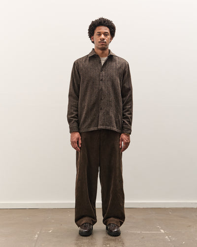 Evan Kinori Flat Front Pant, Brown Corduroy