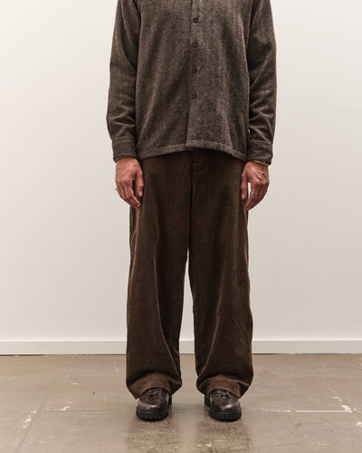 Evan Kinori Flat Front Pant, Brown Corduroy