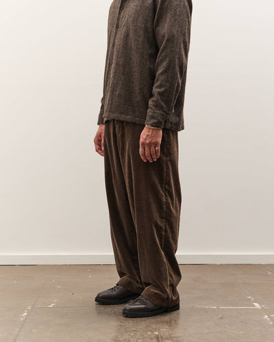 Evan Kinori Flat Front Pant, Brown Corduroy