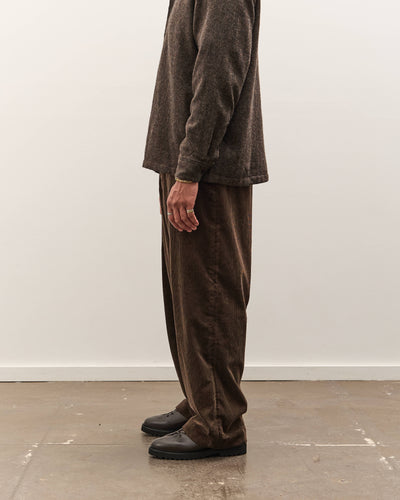 Evan Kinori Flat Front Pant, Brown Corduroy