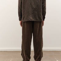 Evan Kinori Flat Front Pant, Brown Corduroy