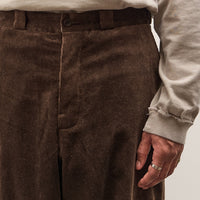 Evan Kinori Flat Front Pant, Brown Corduroy