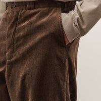 Evan Kinori Flat Front Pant, Brown Corduroy
