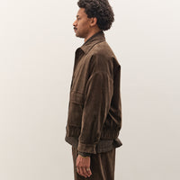 Evan Kinori Zip Jacket Two, Brown Corduroy