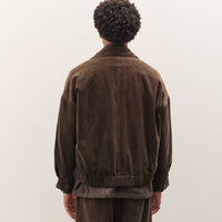 Evan Kinori Zip Jacket Two, Brown Corduroy
