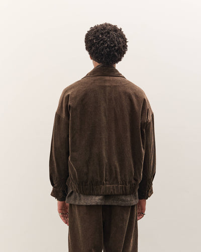Evan Kinori Zip Jacket Two, Brown Corduroy
