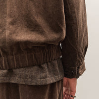Evan Kinori Zip Jacket Two, Brown Corduroy