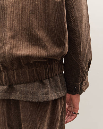 Evan Kinori Zip Jacket Two, Brown Corduroy