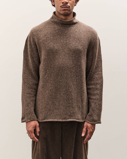 Evan Kinori Rollneck Sweater, Light Brown