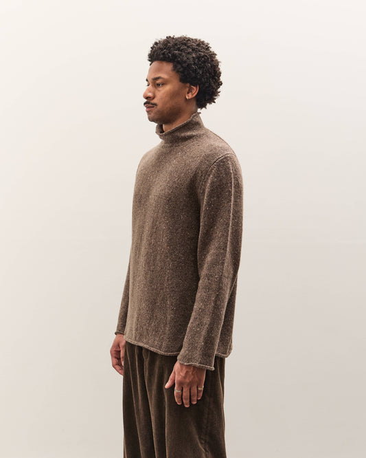 Evan Kinori Rollneck Sweater, Light Brown