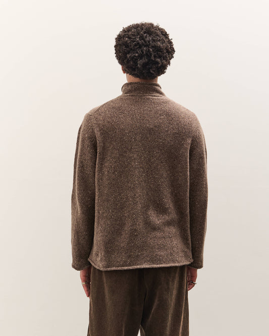 Evan Kinori Rollneck Sweater, Light Brown