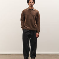 Evan Kinori Knit Polo, Brown