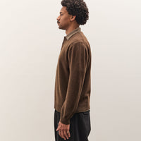Evan Kinori Knit Polo, Brown