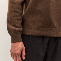 Evan Kinori Knit Polo, Brown