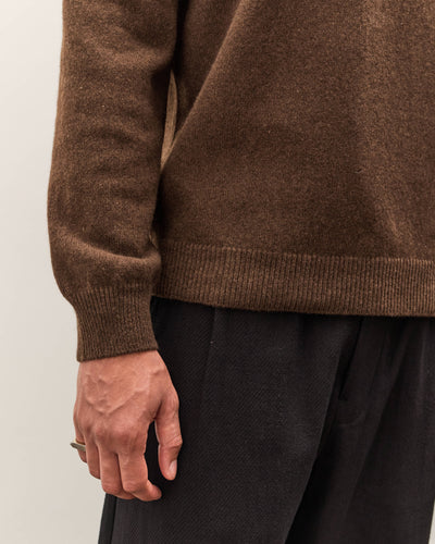 Evan Kinori Knit Polo, Brown