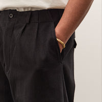 Evan Kinori Two Pleat Pant, Black