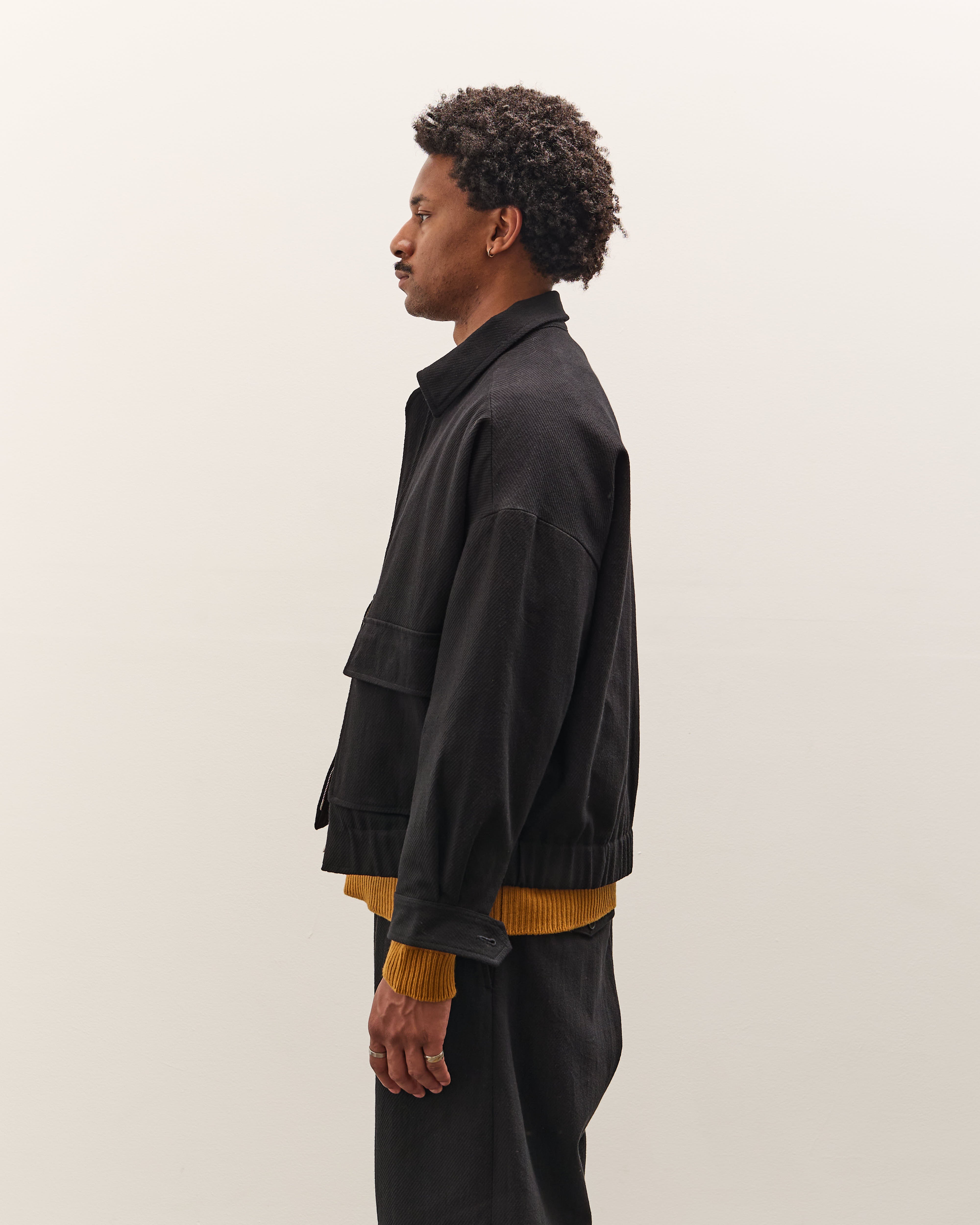 evan kinori ジャケット black S Evan Kinori Three Pocket Jacket, Black Moleskin – Glasswing