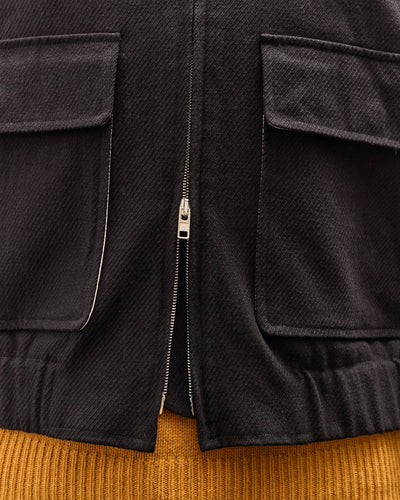 Evan Kinori Zip Jacket Two, Black