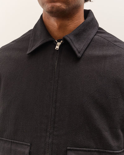 Evan Kinori Zip Jacket Two, Black