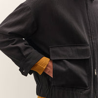 Evan Kinori Zip Jacket Two, Black