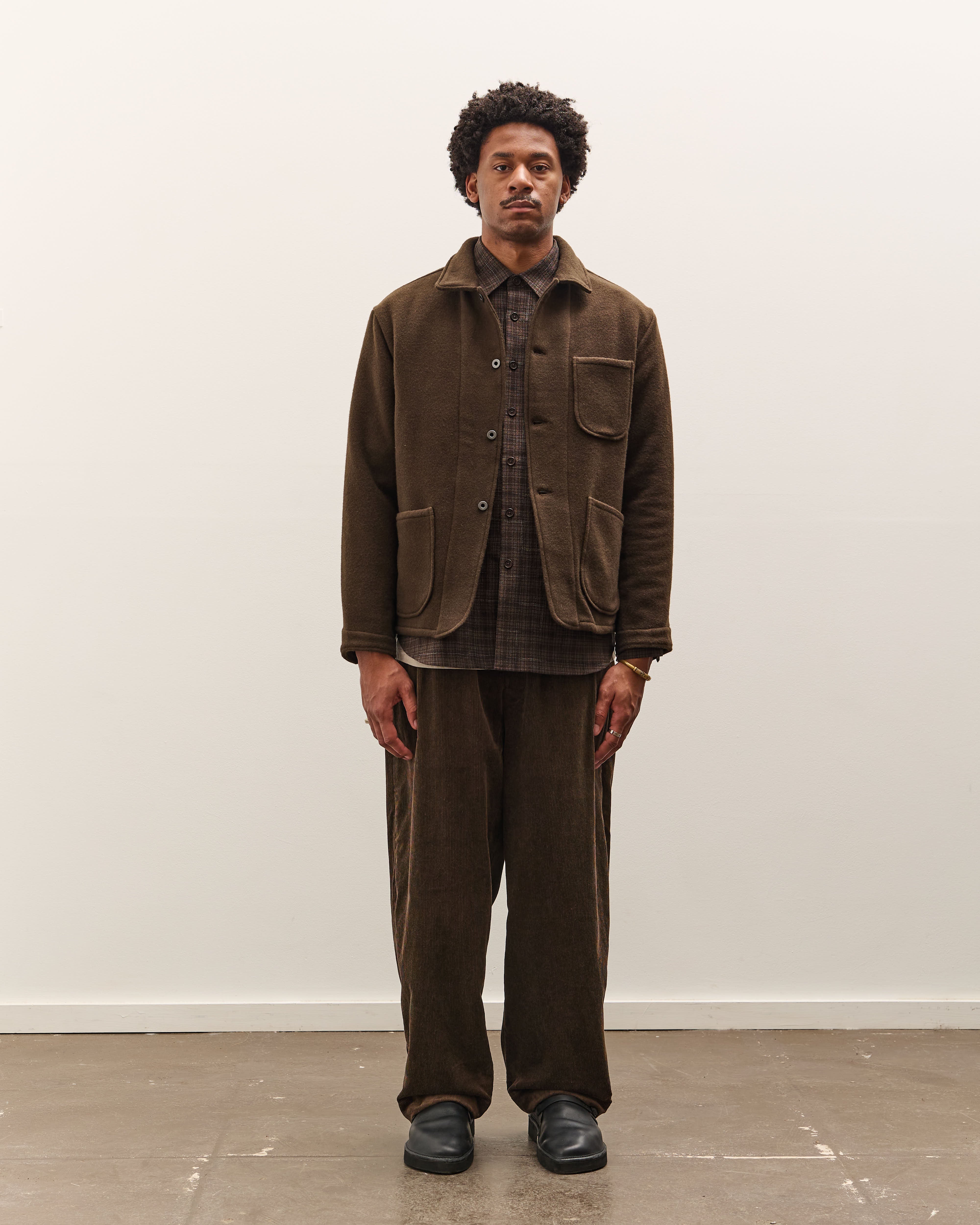 evan kinori three pocket JK コーデュロイ　ブラック