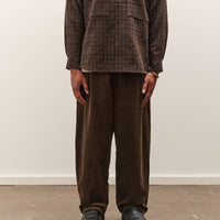 Evan Kinori Two Pleat Pant, Brown Corduroy
