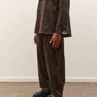 Evan Kinori Two Pleat Pant, Brown Corduroy