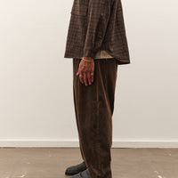 Evan Kinori Two Pleat Pant, Brown Corduroy
