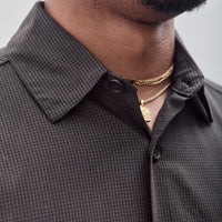 Flat Hem Shirt, Worsted Wool Check