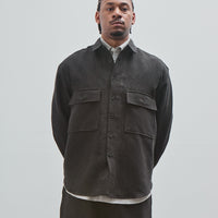 Big Shirt, Wool Linen Herringbone
