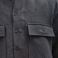 Big Shirt, Wool Linen Herringbone