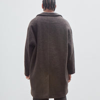 Big Coat, Dark Brown Brushed Wool Coating