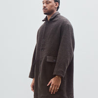 Big Coat, Dark Brown Brushed Wool Coating