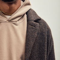 Big Coat, Dark Brown Brushed Wool Coating